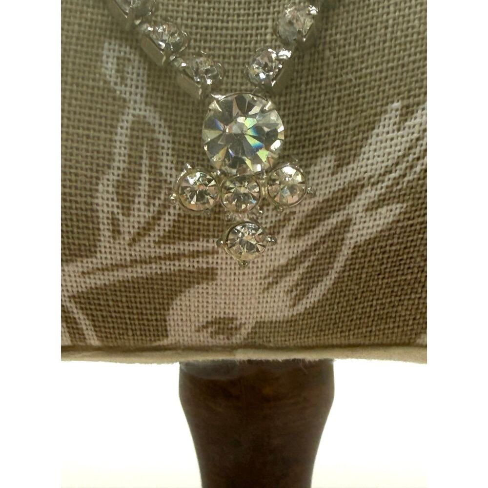 Vintage Rhinestone Choker Necklace - 13.5” Long - Picture 4 of 10